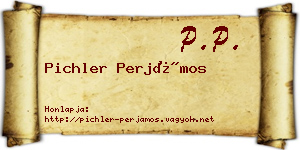Pichler Perjámos névjegykártya